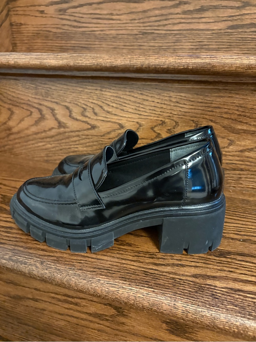 Black Chunky Platform Loafer - Women